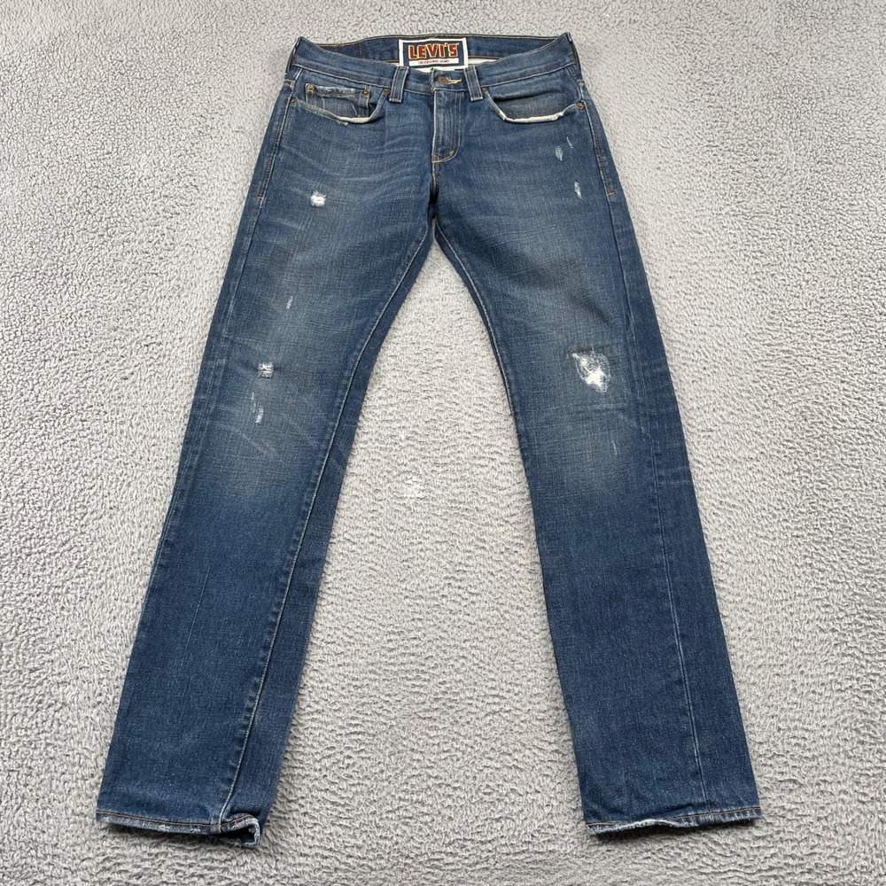 Y2K Levi's 511 Jeans Mens W32 L32 Blue Skinnyโ Distressed Denim Pants